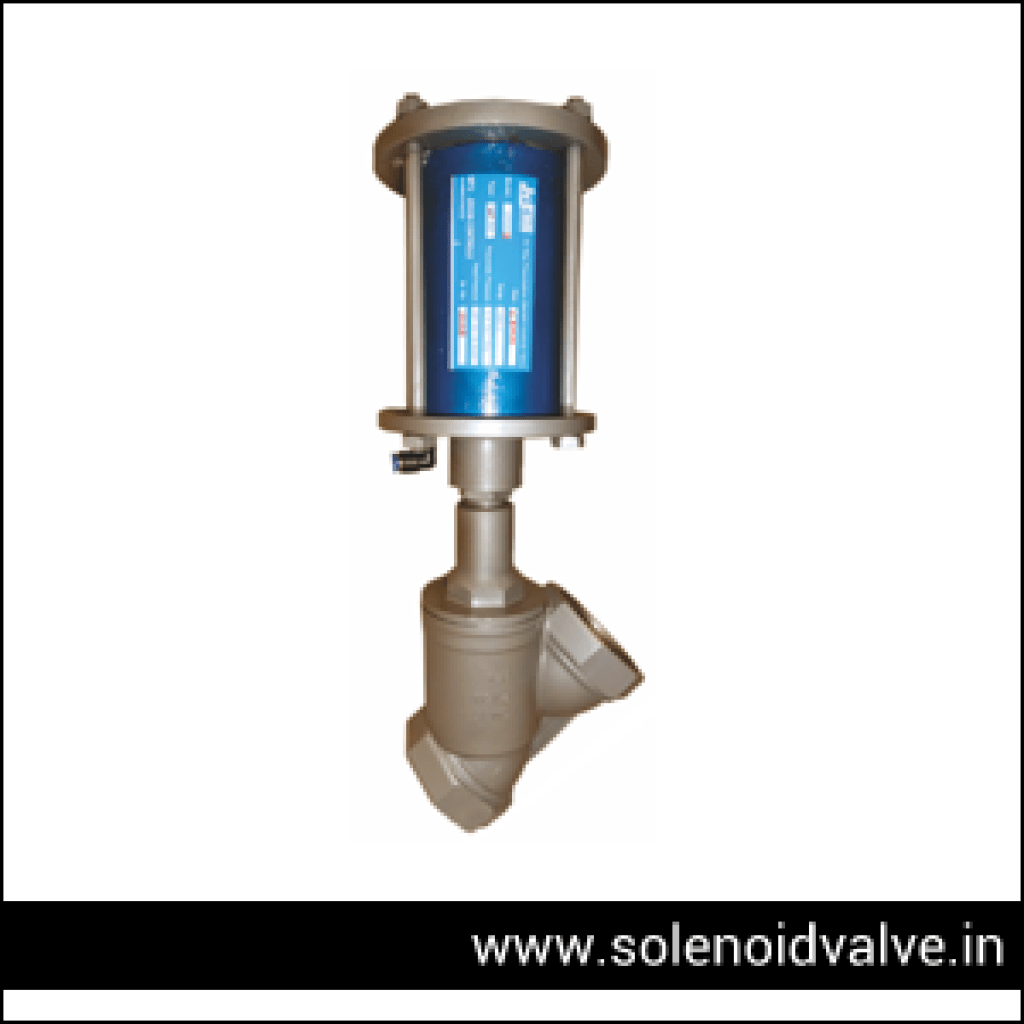 Single Piece Pneumatic Angle Seat Valves Manufacturer India
